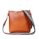 BAGX-BOB PU LEATHER CROSSBODY BAG,BROWN