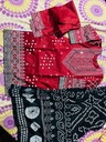3 pcs Women's Stitched Katan Silk Printed suit