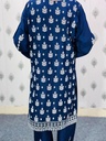 2 PCS WOMEN'S STITCHED ARABIC LAWN BLOCK PRINTED SHIRT WITH TROUSER