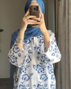 2 Pcs Women's Stitched Lien PrintedShirt And Trouser