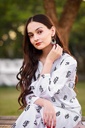 2PCS STITCHED LINEN BLOCK PRINTED SUIT