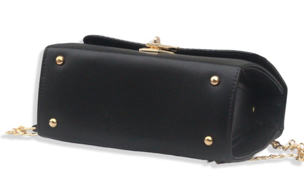 WOMEN'S PU LEATHER PLAIN TOP HAND SHOULDER BAG