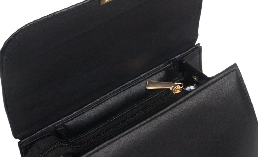 WOMEN'S PU LEATHER PLAIN TOP HAND SHOULDER BAG