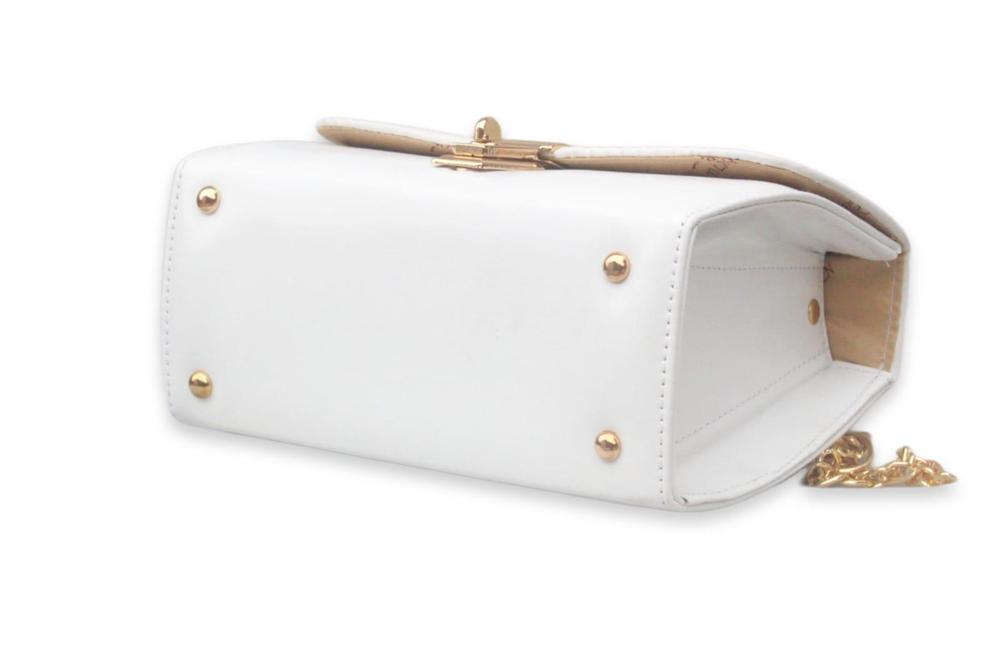WOMEN'S PU LEATHER PLAIN TOP HAND SHOULDER BAG