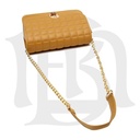 WOMEN'S LEATHER TEXTURE SHOULDER HANDBAG