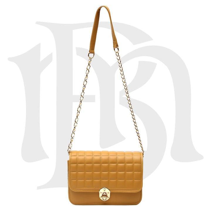 WOMEN'S LEATHER TEXTURE SHOULDER HANDBAG