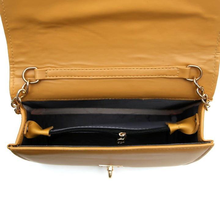 WOMEN'S LEATHER TEXTURE SHOULDER HANDBAG