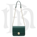 WOMEN'S LEATHER TEXTURE SHOULDER HANDBAG