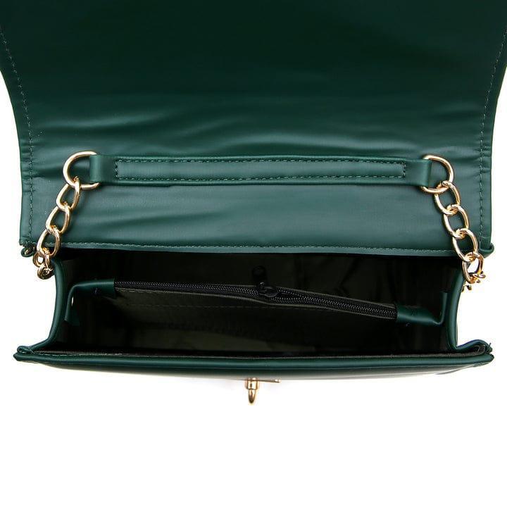 WOMEN'S LEATHER TEXTURE SHOULDER HANDBAG