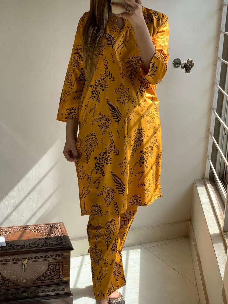 Arabic lawn Block printed shirt and trouser