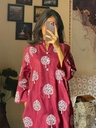 2 pcs women's stitched linen plain suit