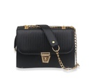 WOMEN'S PU LEATHER PLAIN TOP HAND SHOULDER BAG