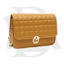 WOMEN'S LEATHER TEXTURE SHOULDER HANDBAG