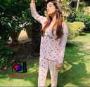 2 Pcs Women's Stitched Jersey Cotton Printed  Night dress