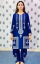 2 PCS WOMEN'S STITCHED ARABIC LAWN BLOCK PRINTED SHIRT WITH TROUSER