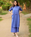 2 PCS WOMEN'S STITCHED CAMBRIC PLAIN SUIT