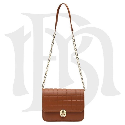 WOMEN'S LEATHER TEXTURE SHOULDER HANDBAG