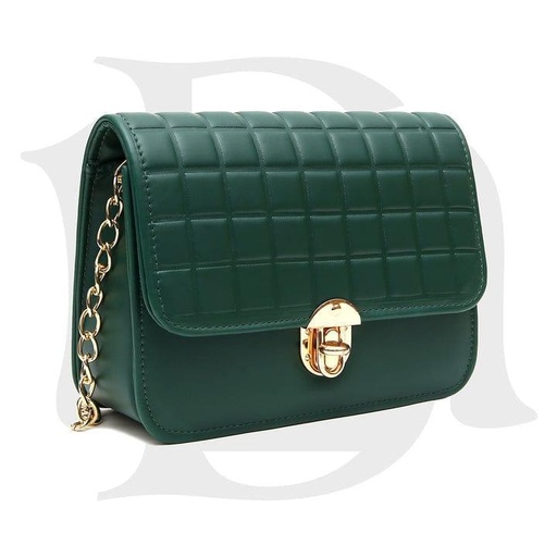 WOMEN'S LEATHER TEXTURE SHOULDER HANDBAG