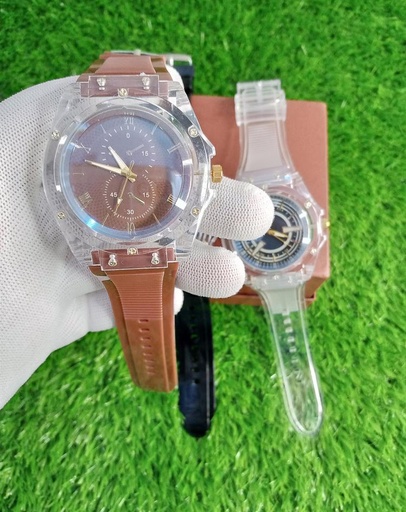 TRANSPARENT RUBBER STRAP WATCH