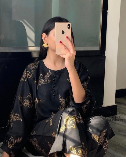 Arabic lawn Block printed shirt and trouser